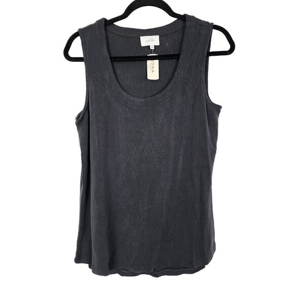 NEW SOMA WKND MEDIUM SLEEVELESS TOP SANDWASH EASY TANK GRAY INK # 5703041 - Picture 2 of 8